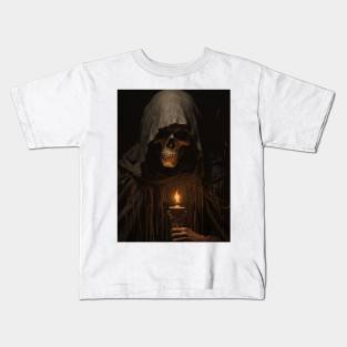 death holding candle Kids T-Shirt